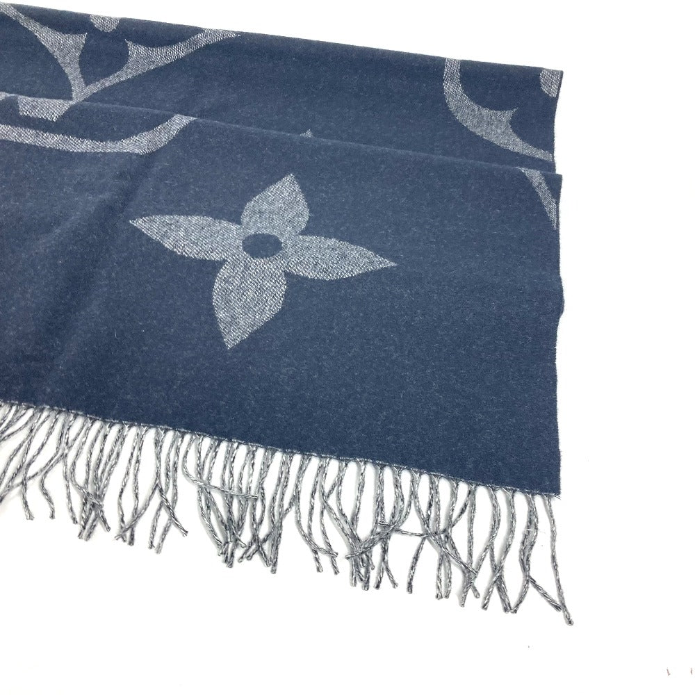 Louis Vuitton Scarf M77950 cashmere Giant Muffler Monogram Navy