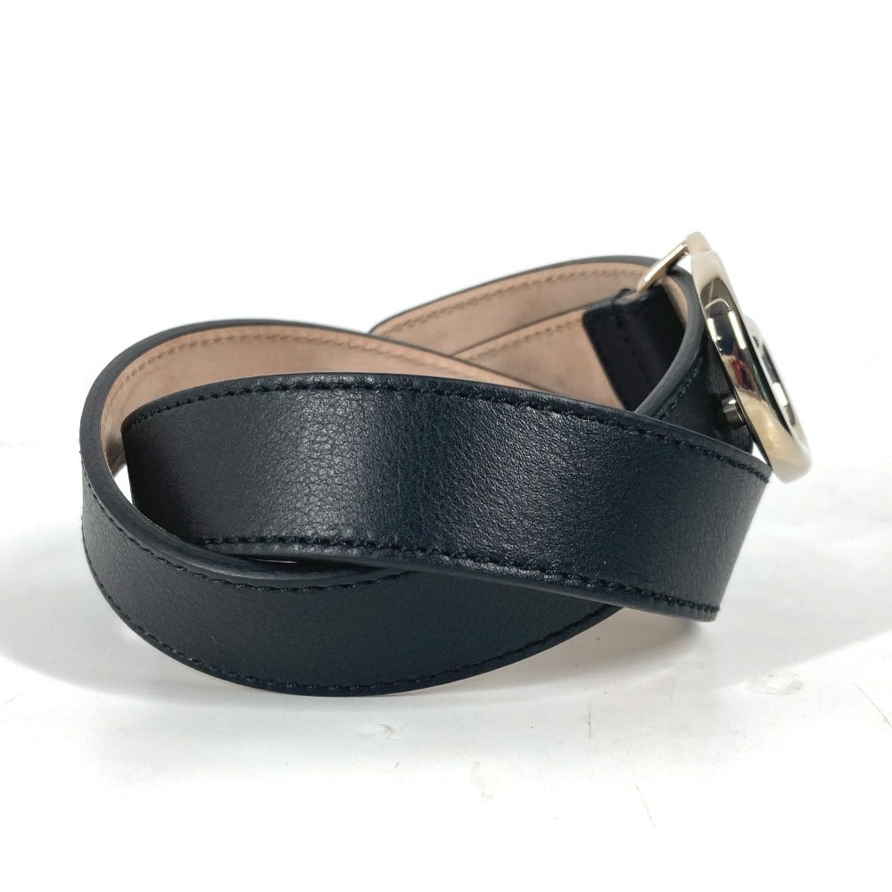 Gucci GG buckle L Leather Black Belt