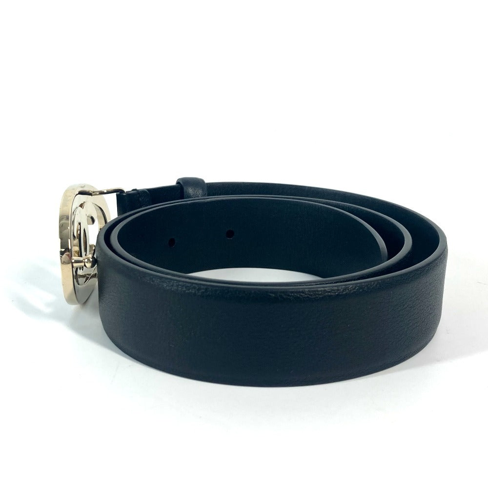 Chanel belt B24A CC COCO Mark Round Black Leather