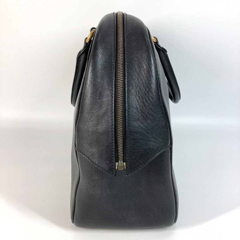 Gucci Boston Duffel Business Snake Leather Black Logo Travel Bag