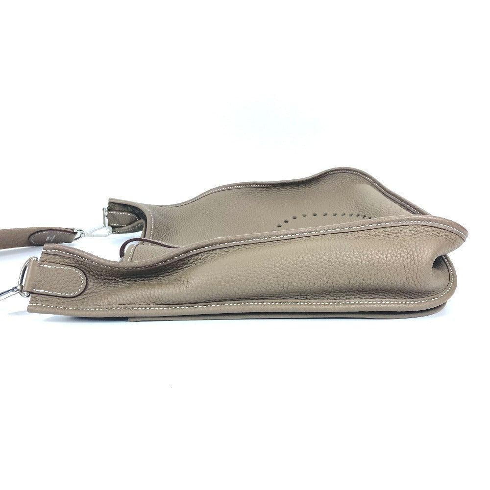 Hermes Shoulder Bag Taurillon Clemence Evelyn Gm Unisex Unisex Beige
