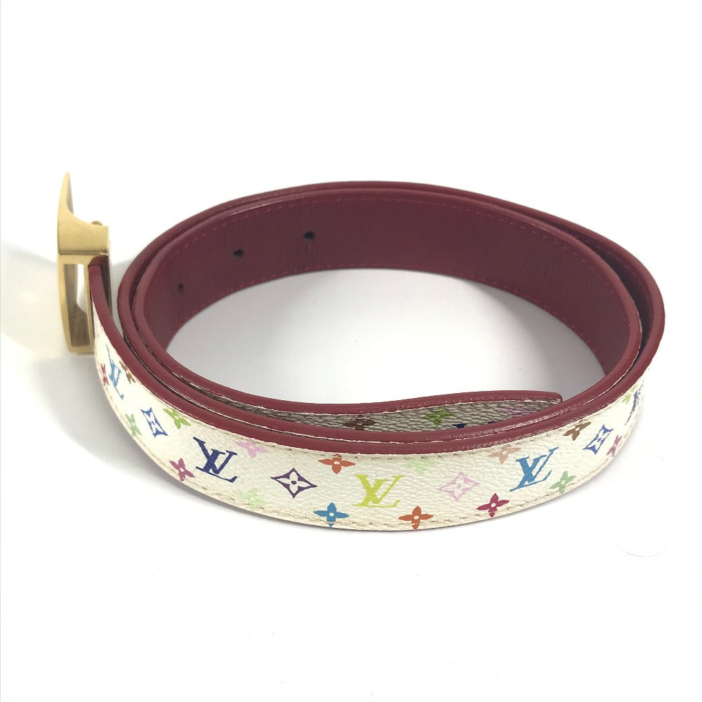 Louis Vuitton M9682W Sun Tulle cut 80 Monogram Canvas White Multicolor Belt
