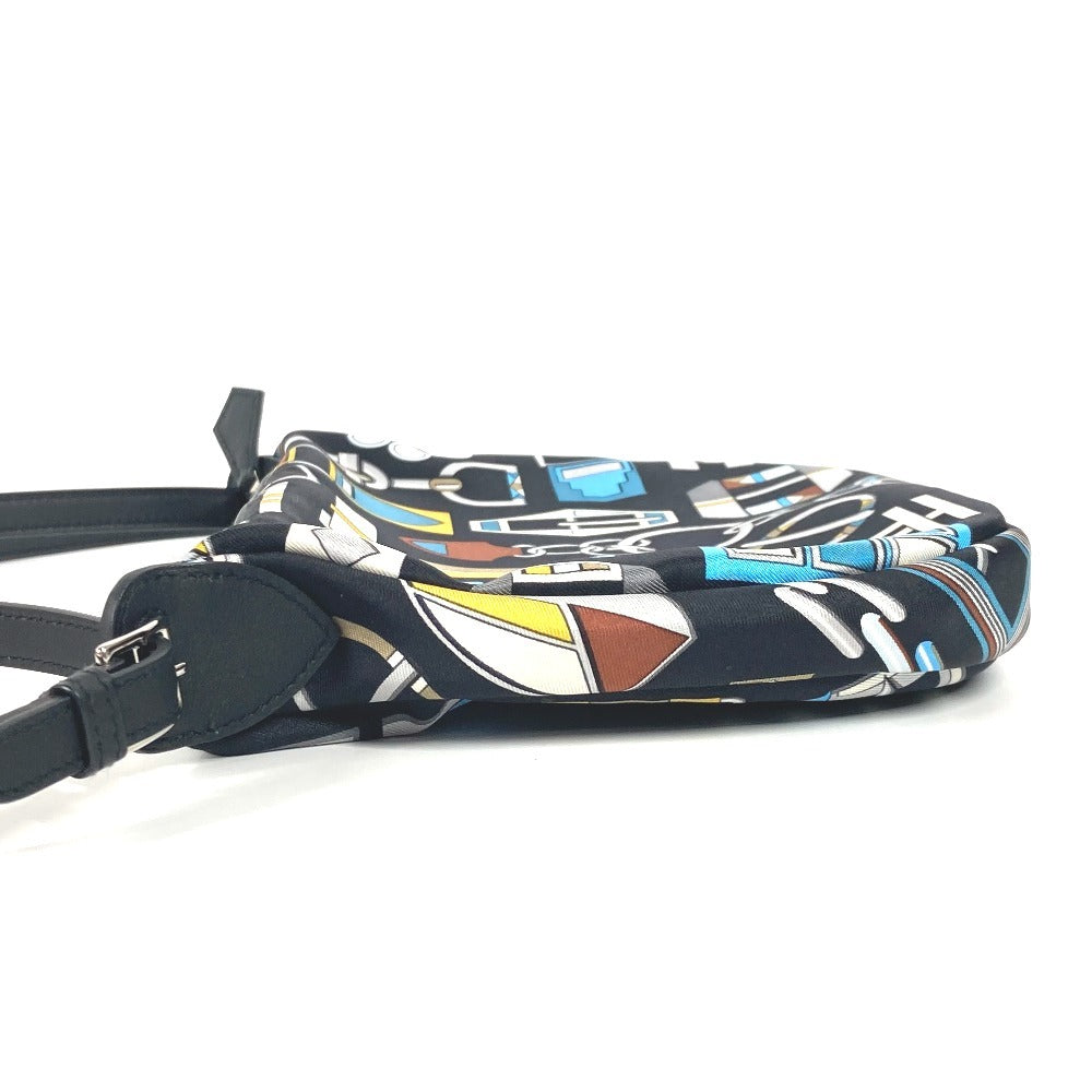 Hermes Shoulder Bag Silk Swift Sursoie Togo Women Black