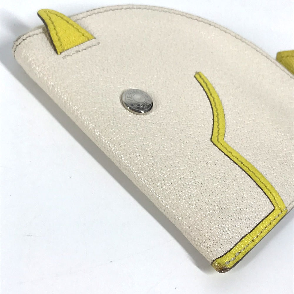 Coin Case Shave Paddock Cheval Horse Women White Travel Bag