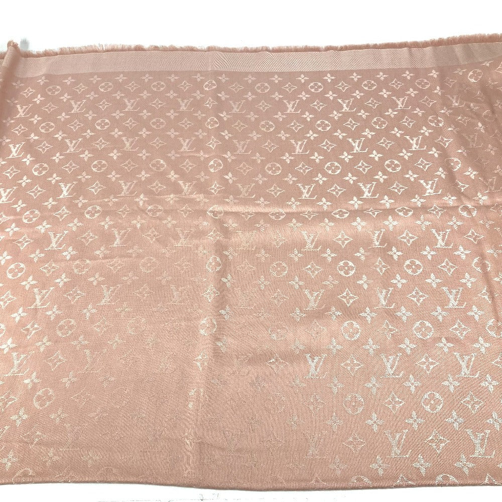 Louis Vuitton Stall M74441 Silk fringe Shoal Monogram Wool Pink Large Apparel