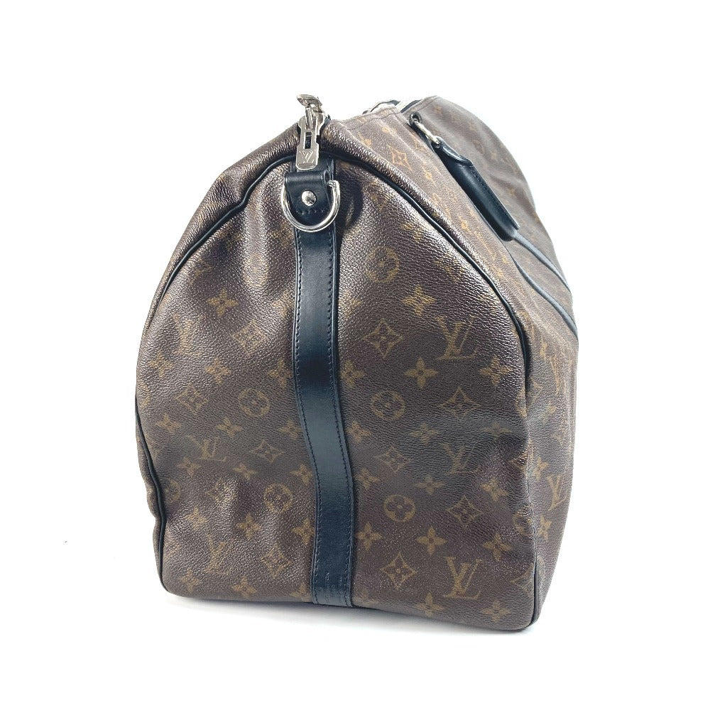 Louis Vuitton Boston Duffel M56714 macacer Monogram Canvas Brown Travel Bag