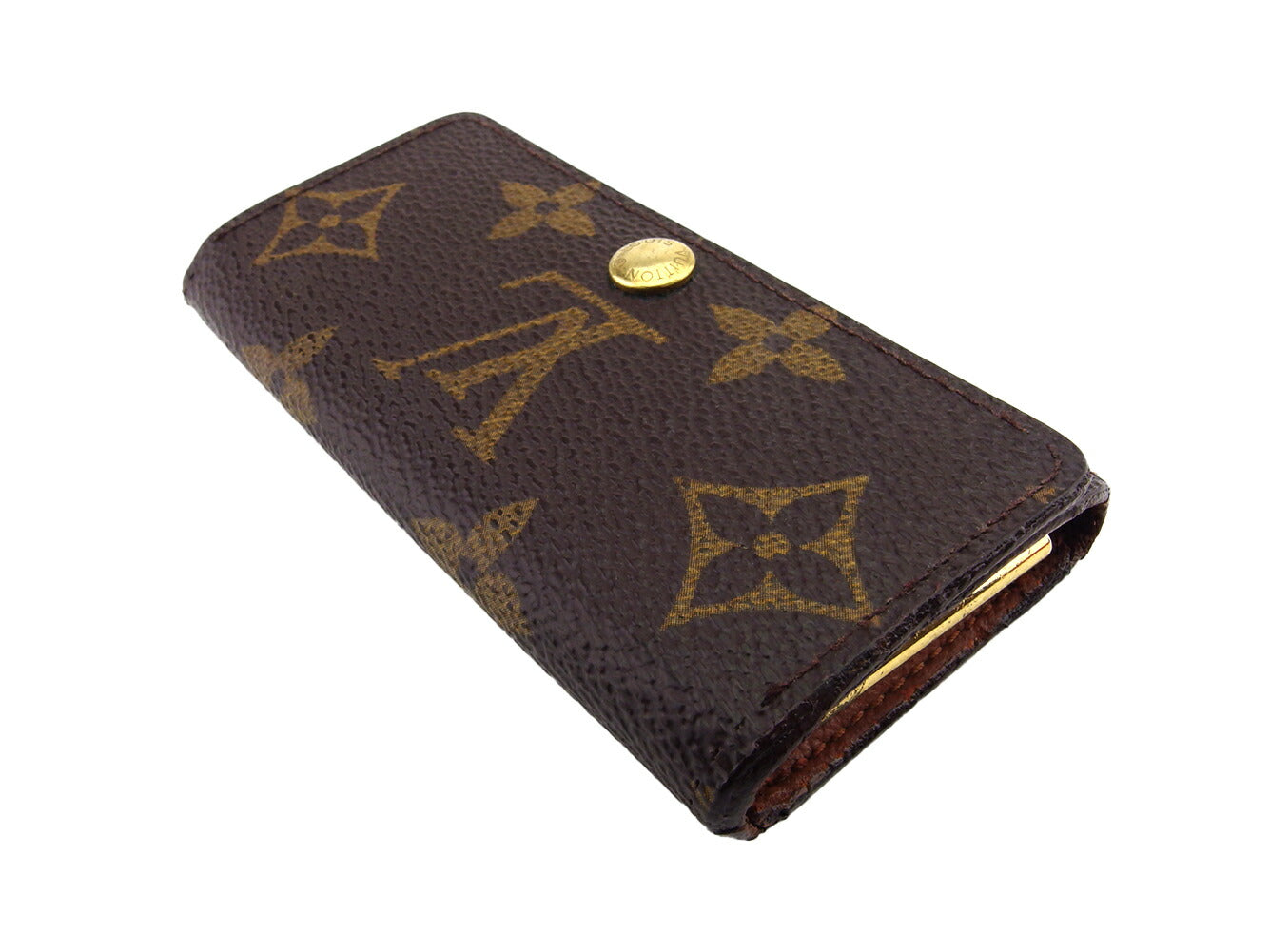 Louis Vuitton Key holder M62631 Multicles4 Brown Beige Gold Key Chain G1656