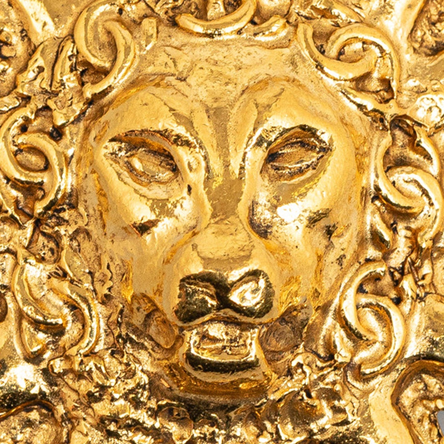 CHANEL Lion Head Brooch Costume Brooch