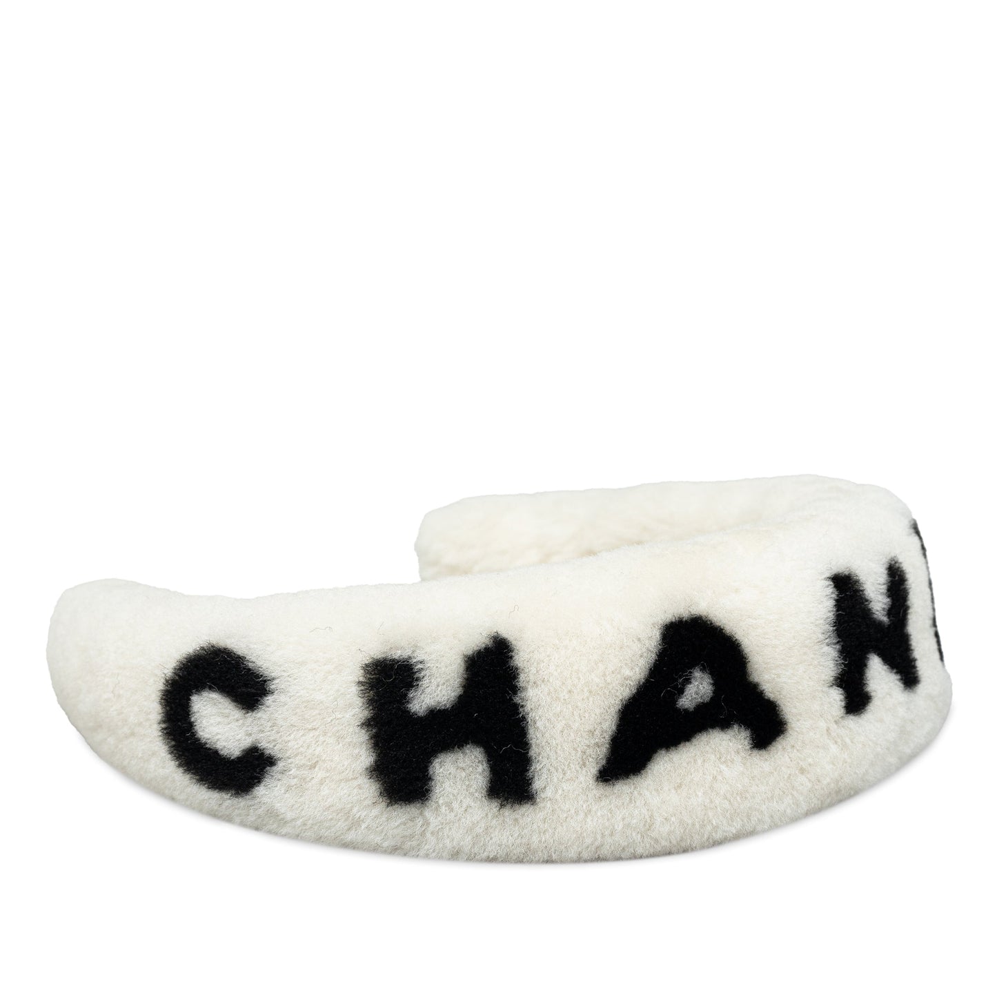 CHANEL Shearling Logo Headband Other Accessories