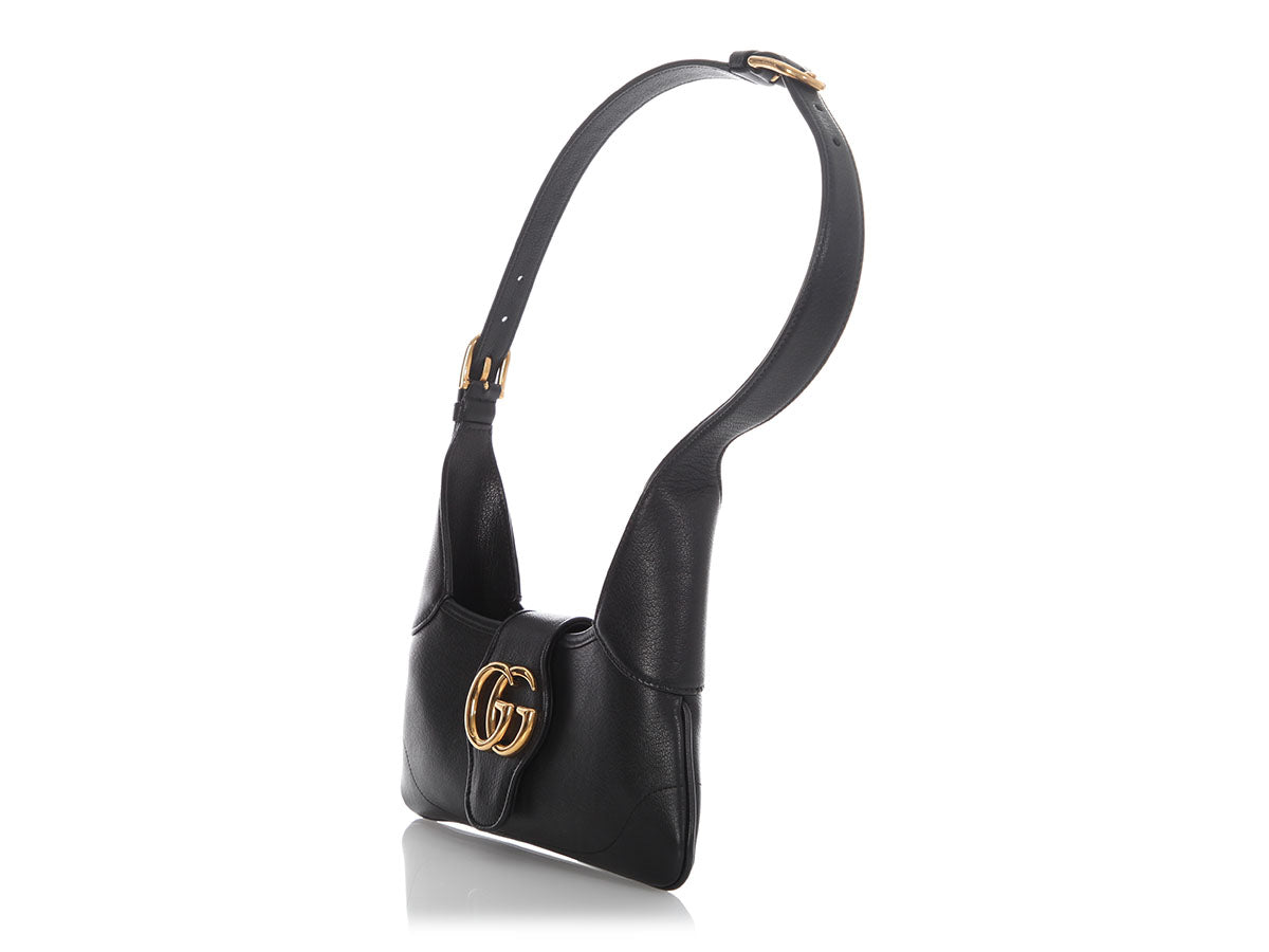 Gucci Goatskin Aphrodite Crossbody Bag Black Small