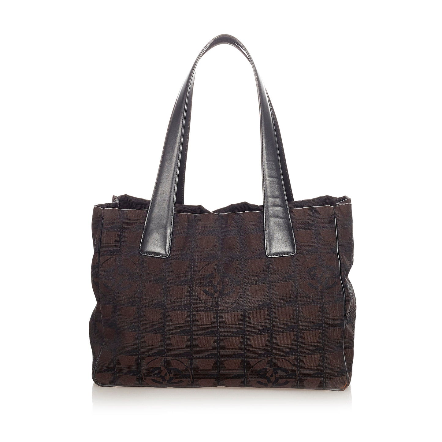 Chanel New Travel Line Tote Bag Canvas Black