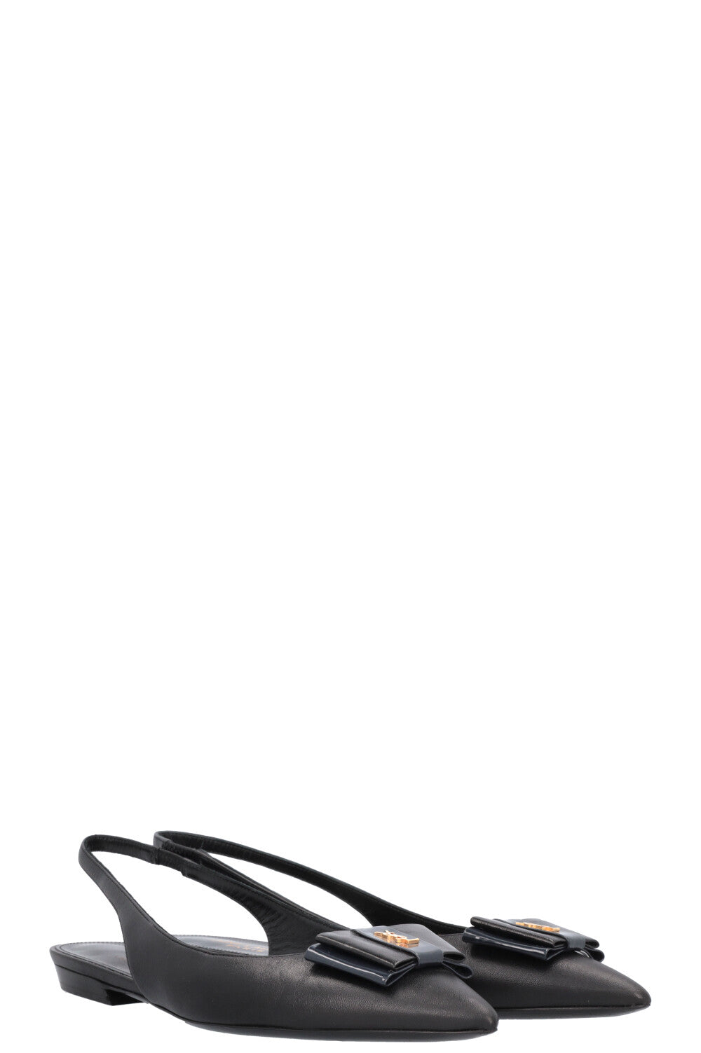 YSL Saint Laurent Sling Bag AnaÏs Slingback Flats Black Shoes