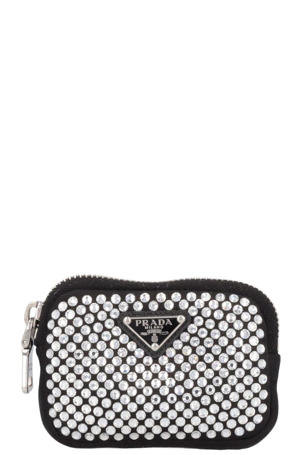 Prada Crossbody Bag Pouch Crystal Black Mini