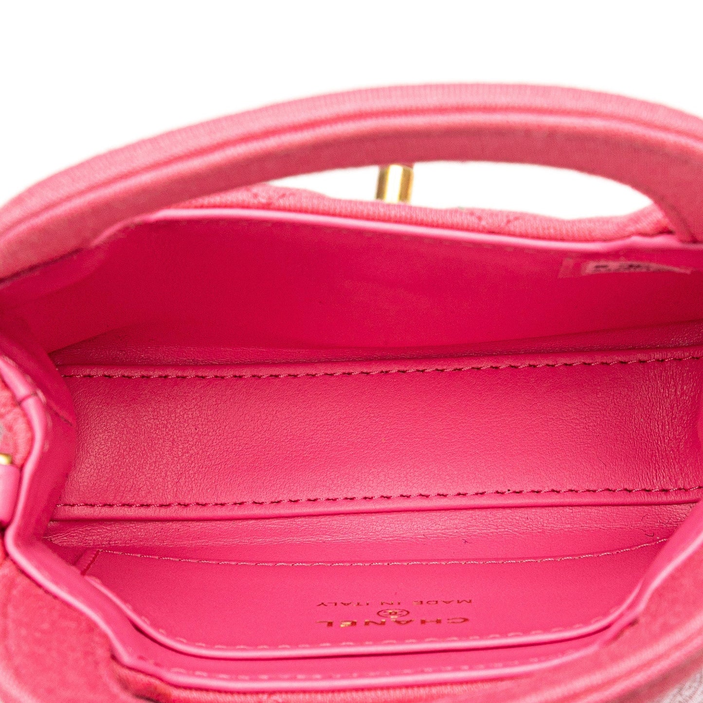 Pink Chanel Mini Nano Jersey Kelly Shopper Bag Satchel