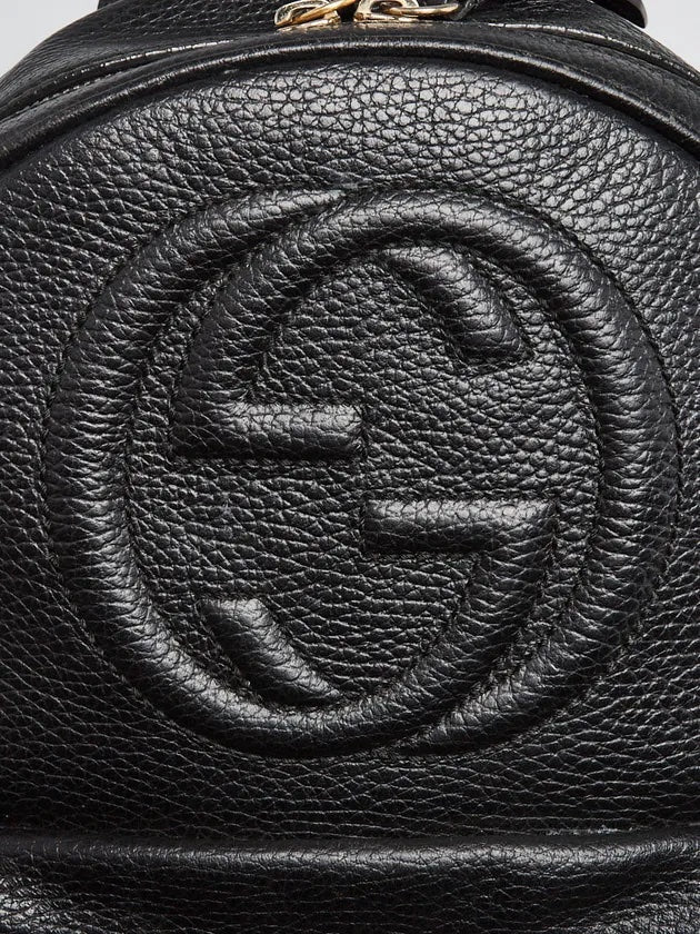 Gucci PEBBLED SOHO BACKPACK Calfskin Chain