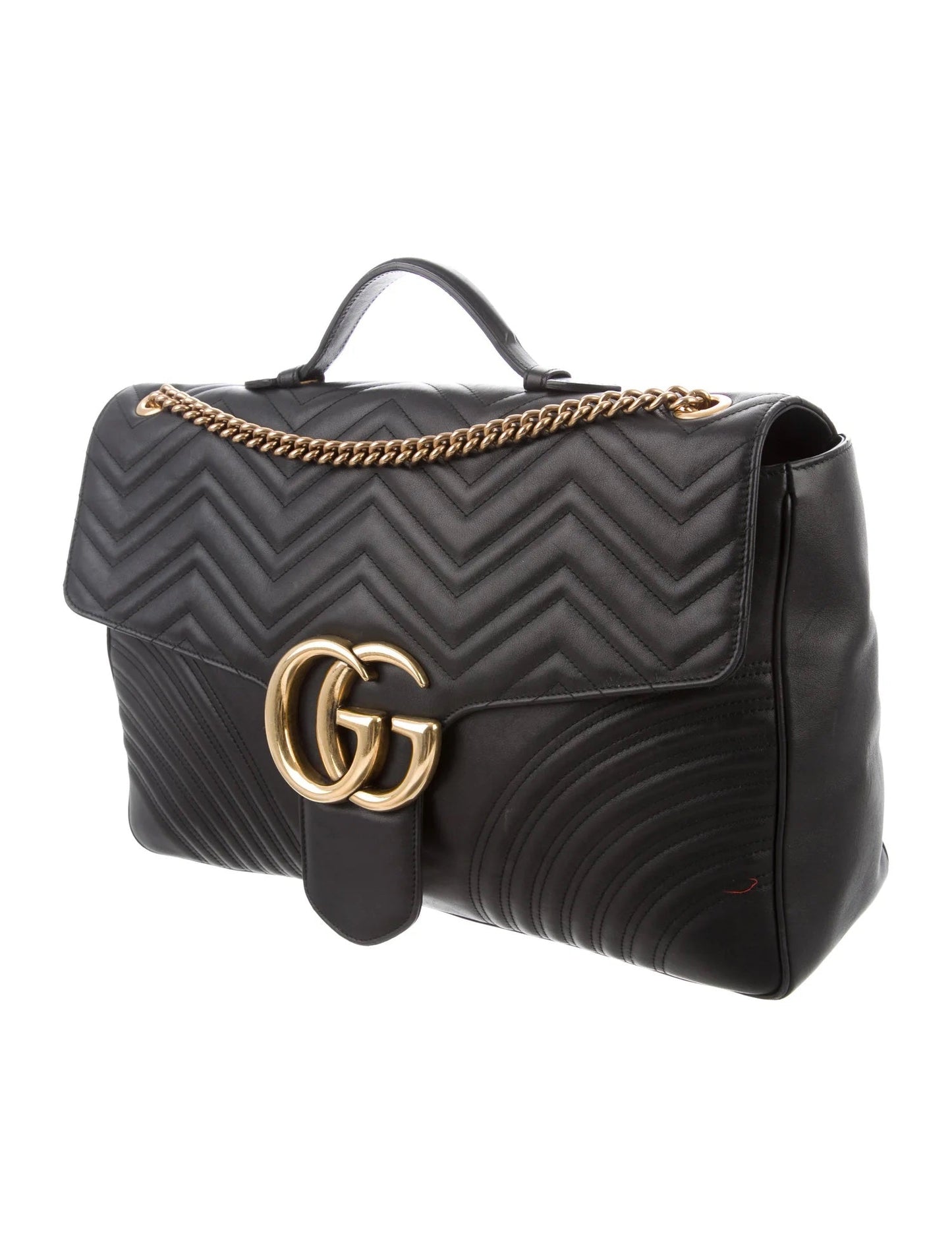 Gucci GG MARMONT MAXI Matelasse Leather Calfskin Top Handle Shoulder Bag
