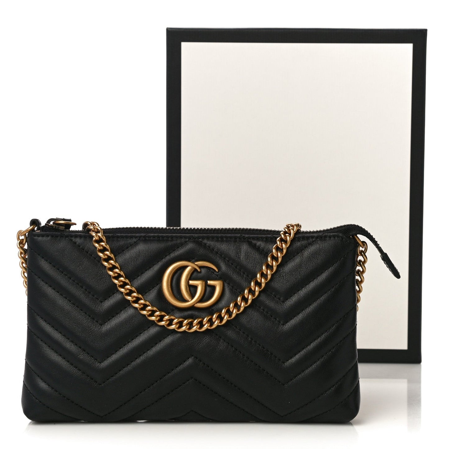 Gucci GG MARMONT Matelasse Calfskin Mini Chain Travel Bag