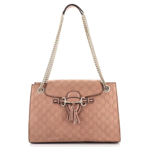 Gucci EMILY Leather Large Chain Travel Bag