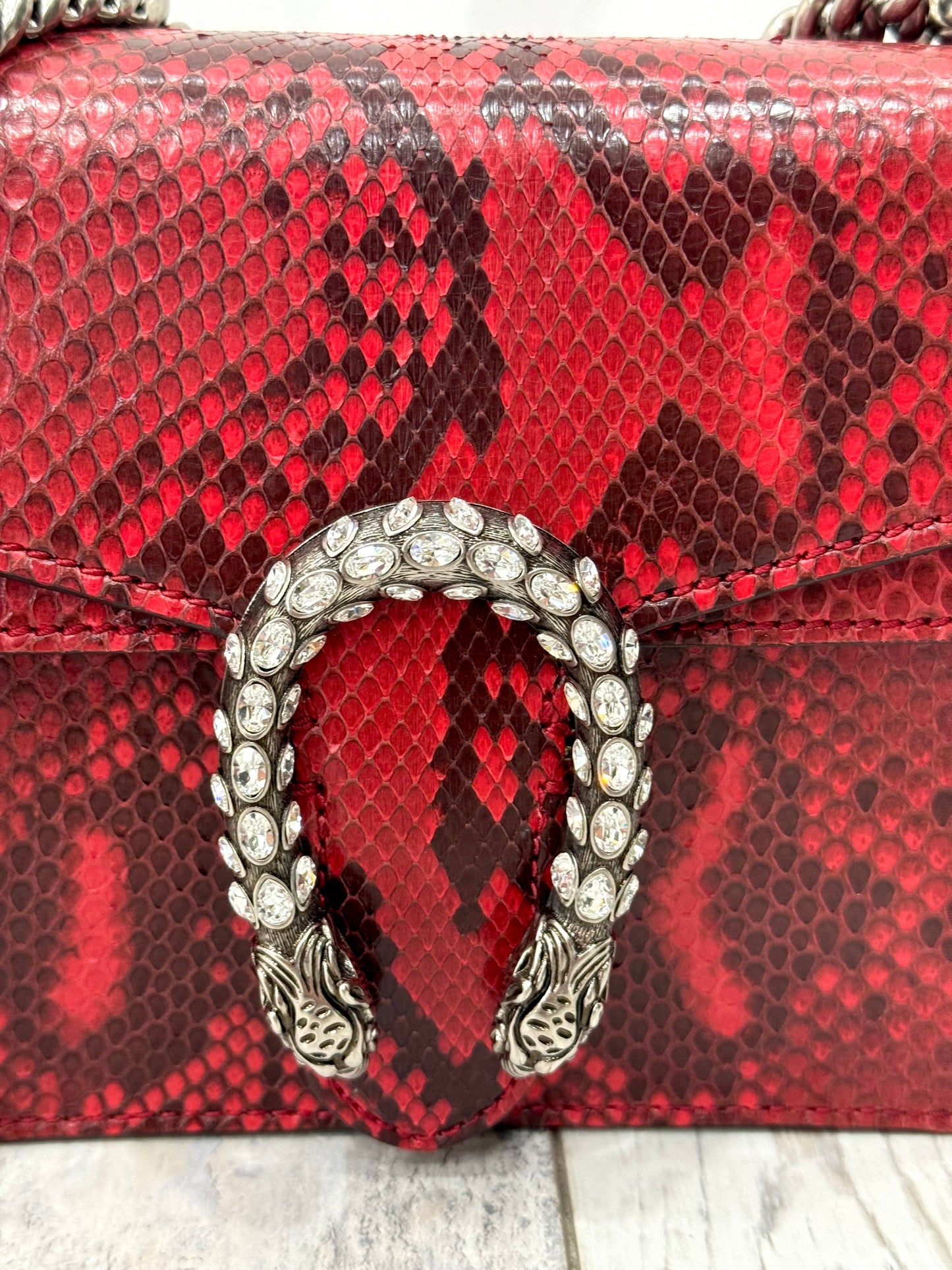 Gucci DIONYSUS Leather Python Mini Shoulder Bag
