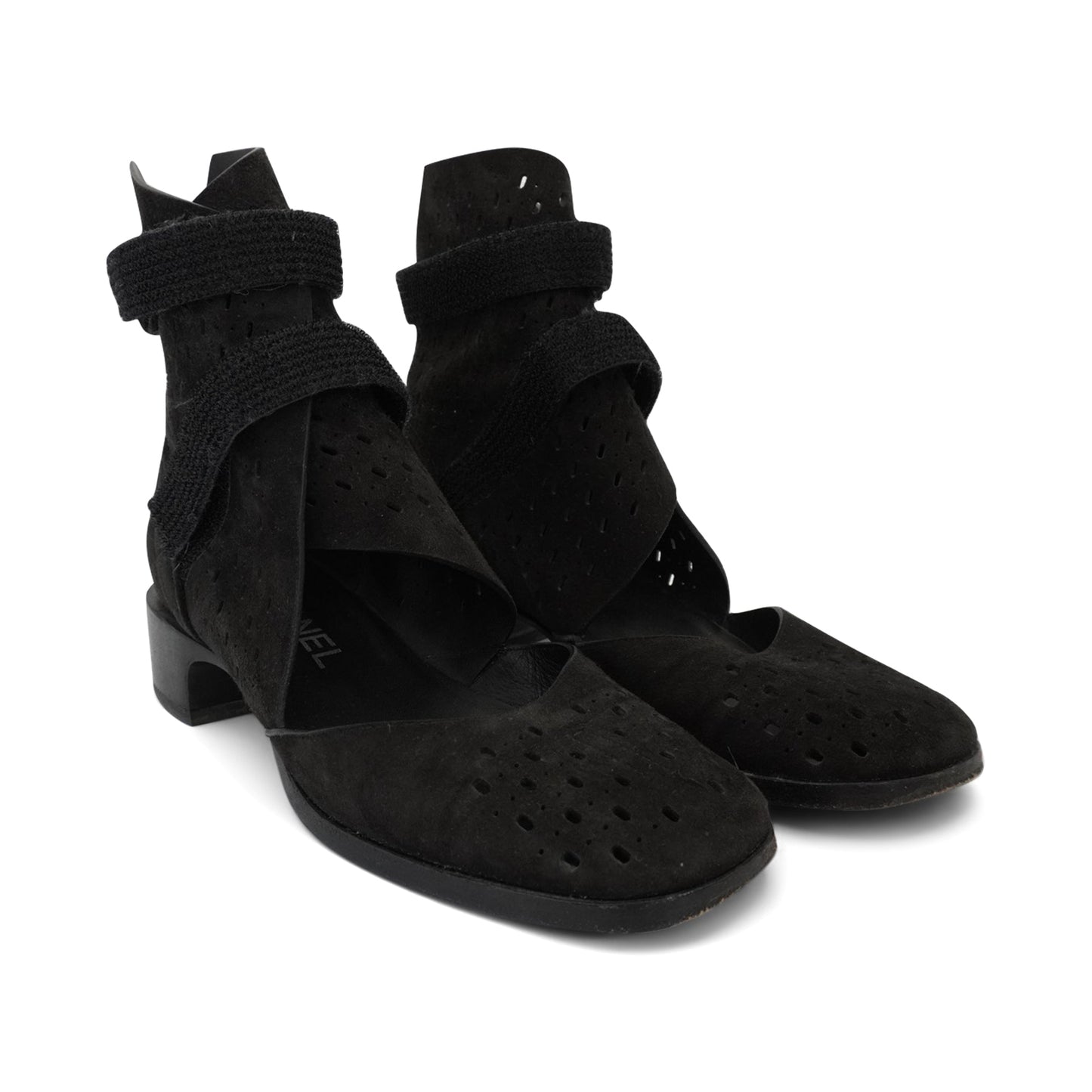 Chanel 'Spring ' Velcro Booties - Women'S 35