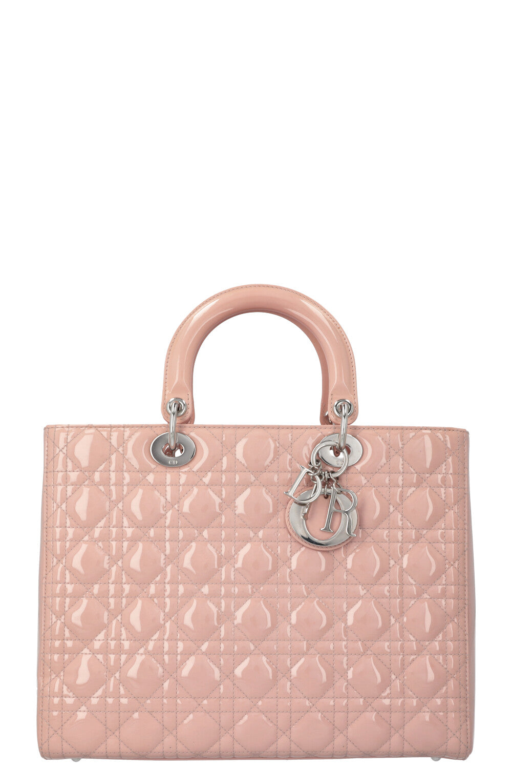 Dior Handbag Lady Rosa Patent Large