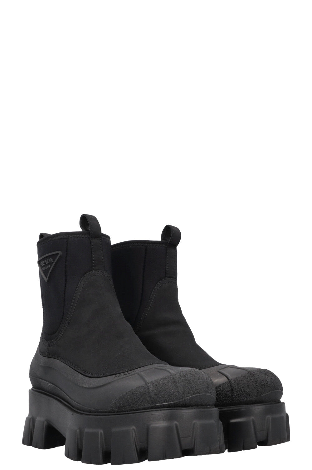 Prada Re- Sock Ankle Boot Nylon Black Shoes
