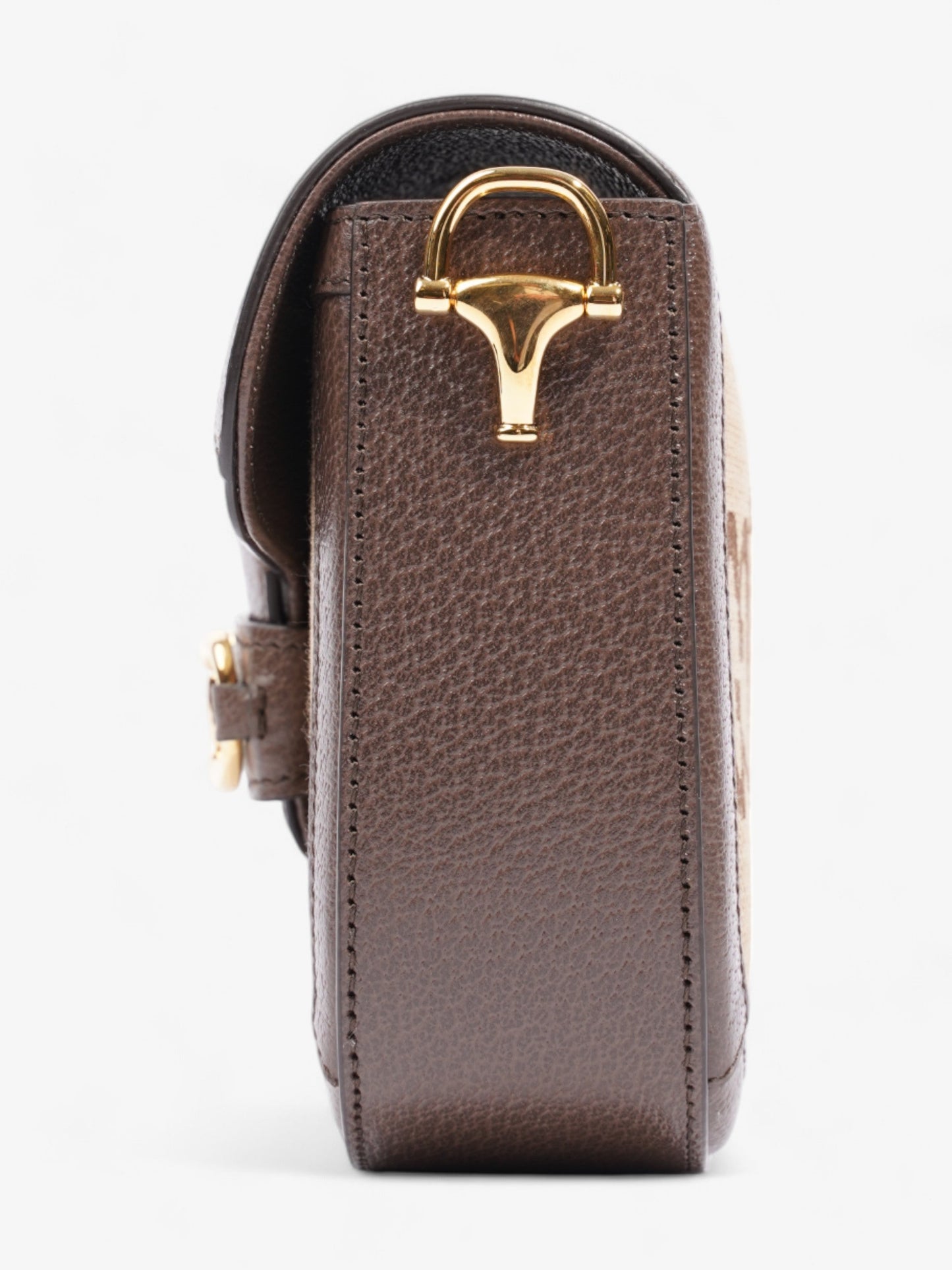 Gucci Horsebit Supreme Fabric Crossbody Bag Brown Mini