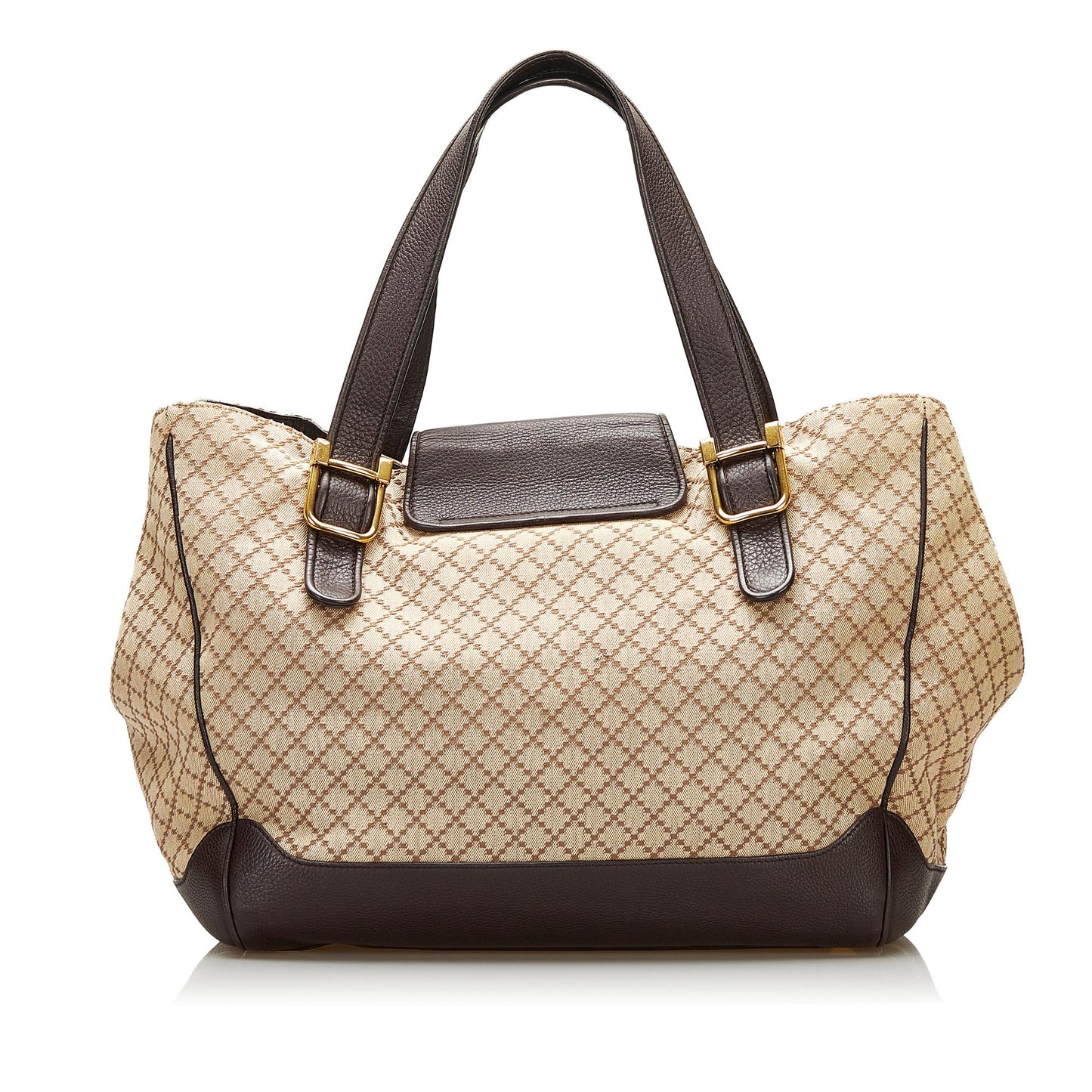 Gucci Diamante SHG Canvas Brown Tote Bag
