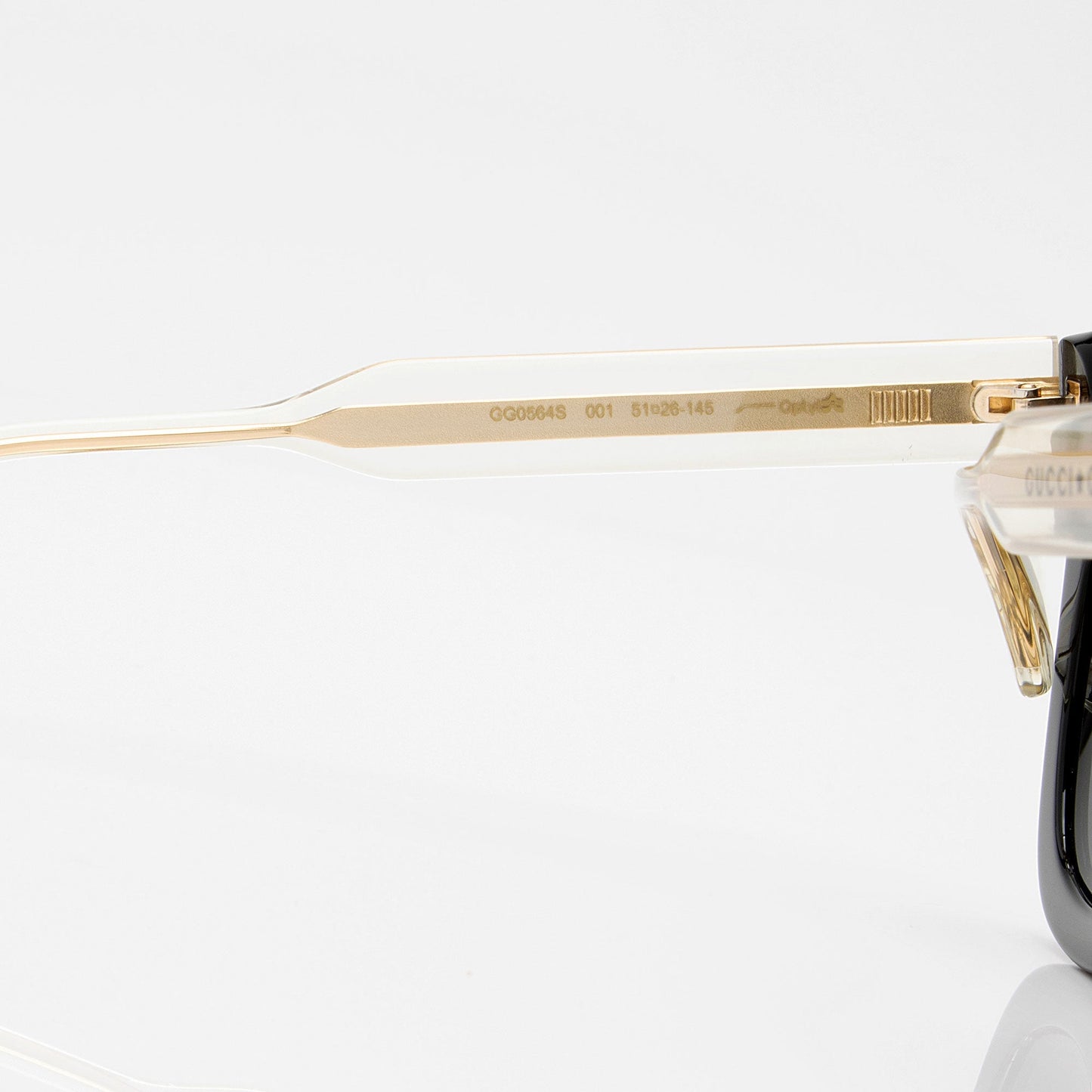 Gucci Anima Decor Cat Eye Sunglasses Black Gold Accessory
