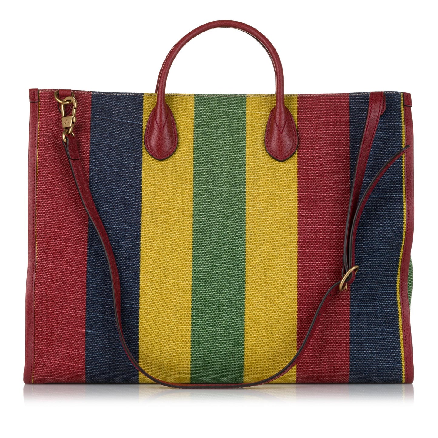 Gucci Baiadera Stripe SHG-ddvpMT Canvas Satchel Bag