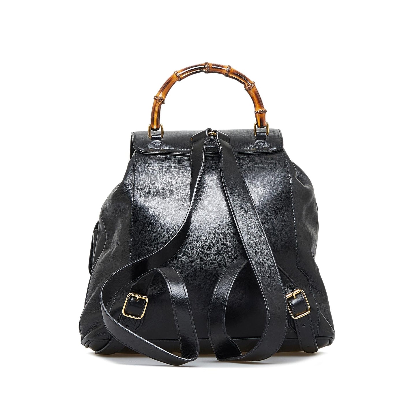 Gucci Bamboo Backpack SHG-VNIzll Calf Black