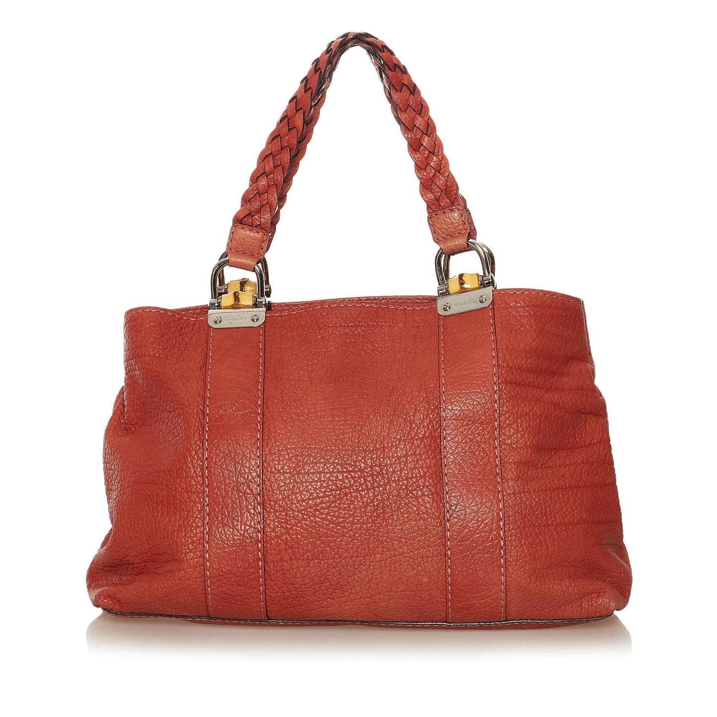 Gucci Bamboo Bar SHG-KsAjg1 Leather Calf Red Tote Bag