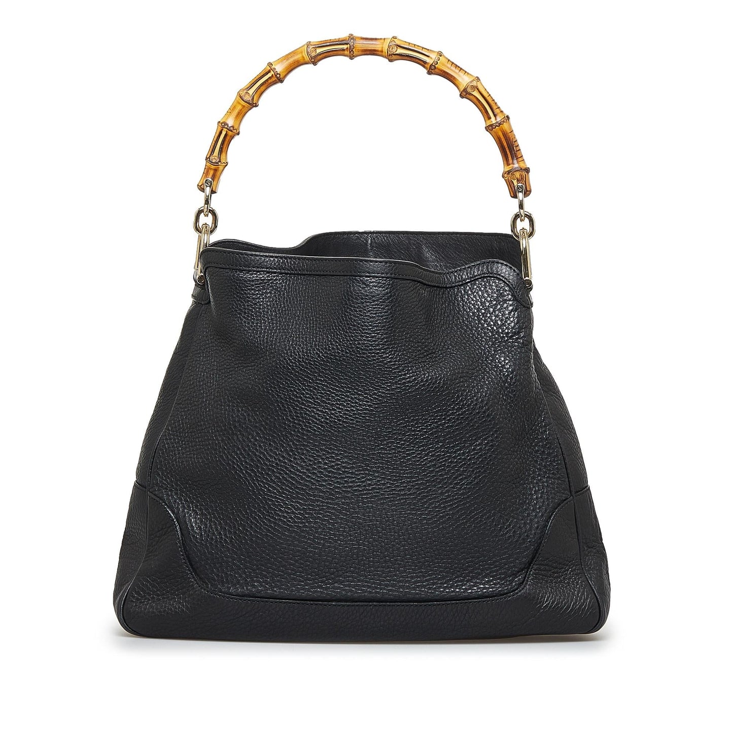 Gucci Bamboo Diana SHG-eSo7Dz Calf Black Satchel Bag
