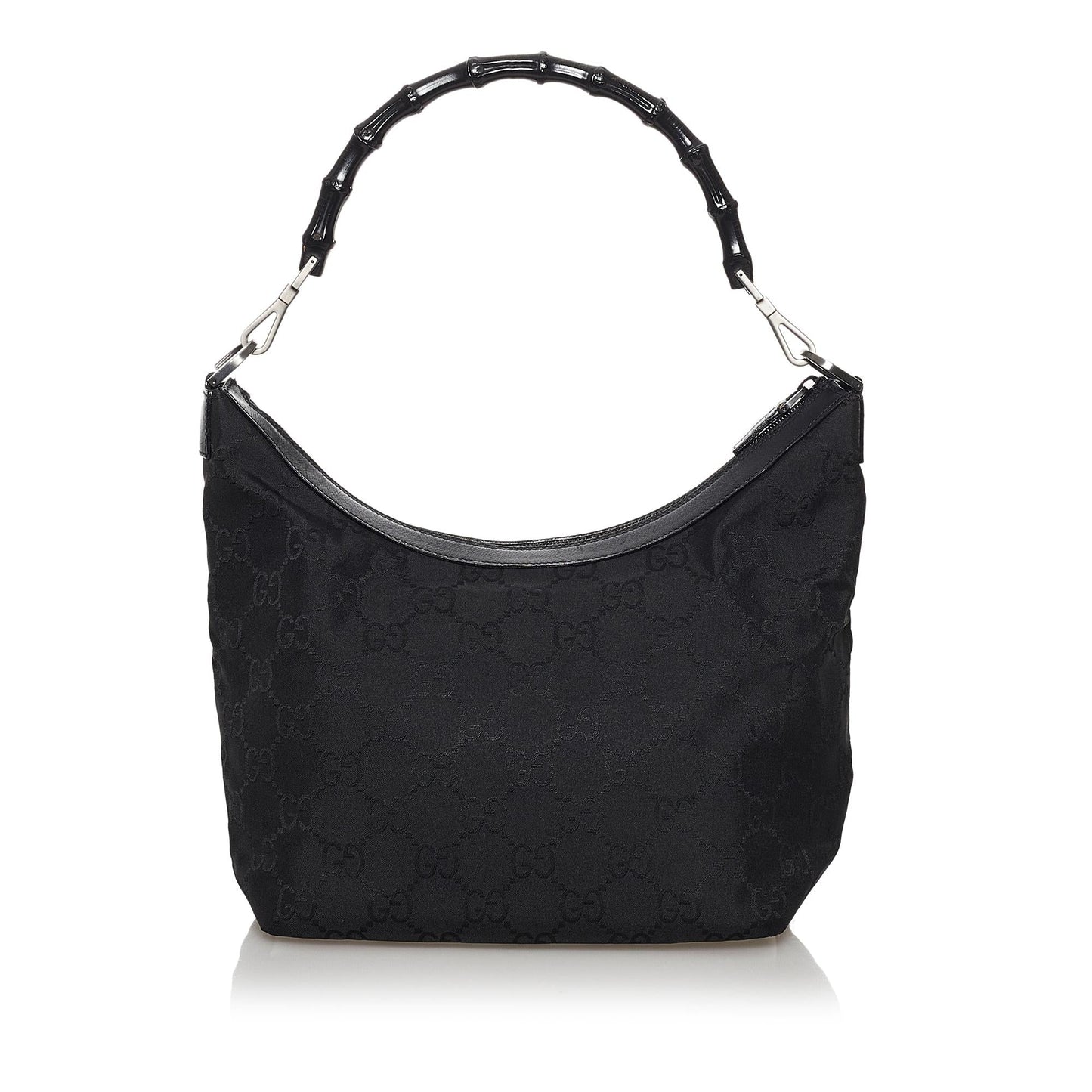 Gucci Bamboo GG SHG Canvas Black Shoulder Bag Bag Shg