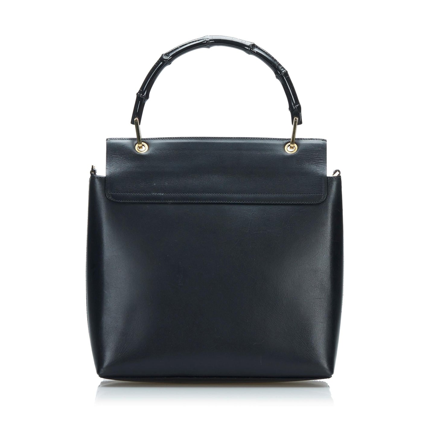 Gucci Bamboo SHG-vzTFXY Calf Black Satchel Bag