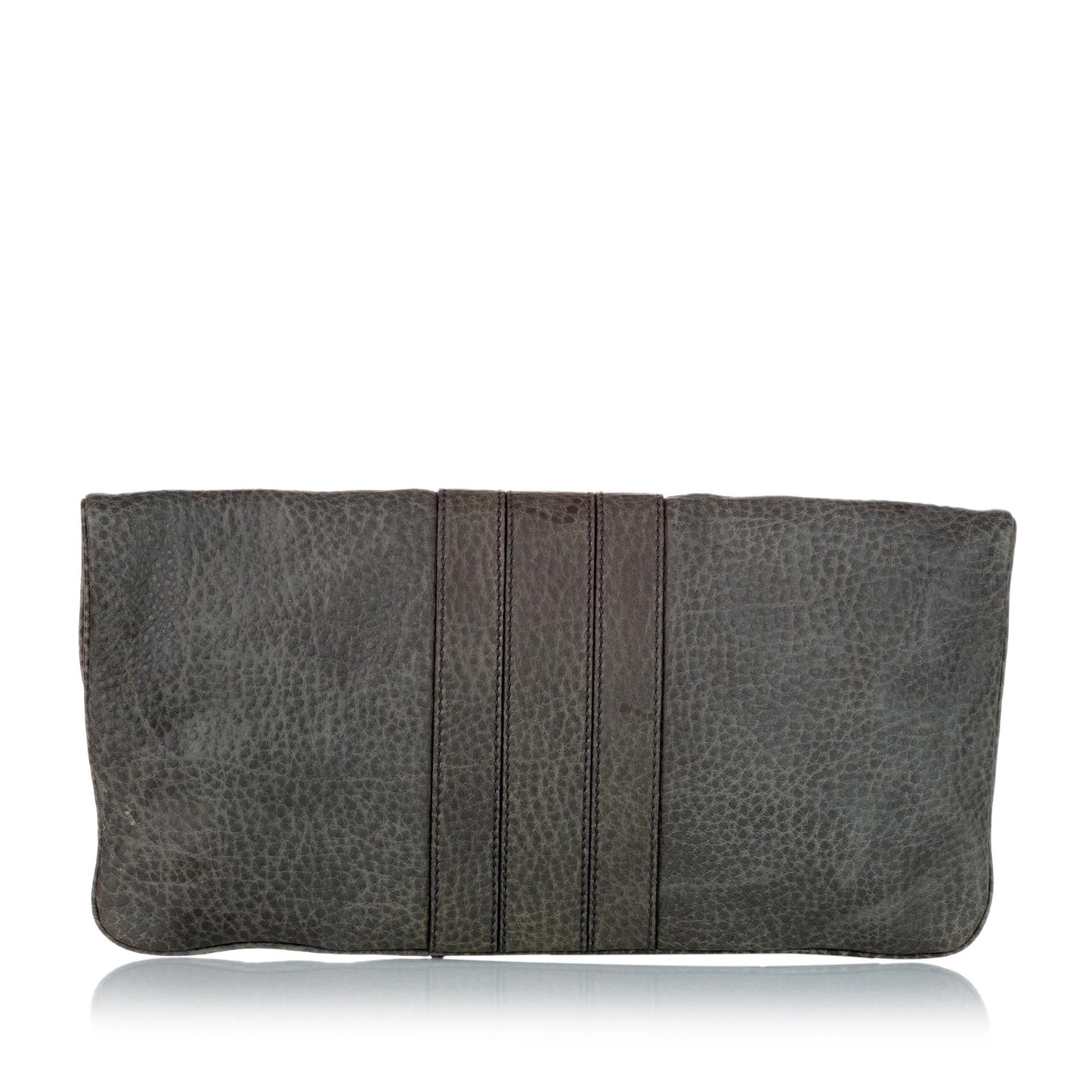 Gucci Bamboo Lucy SHG Leather Calf Grey Clutch Bag