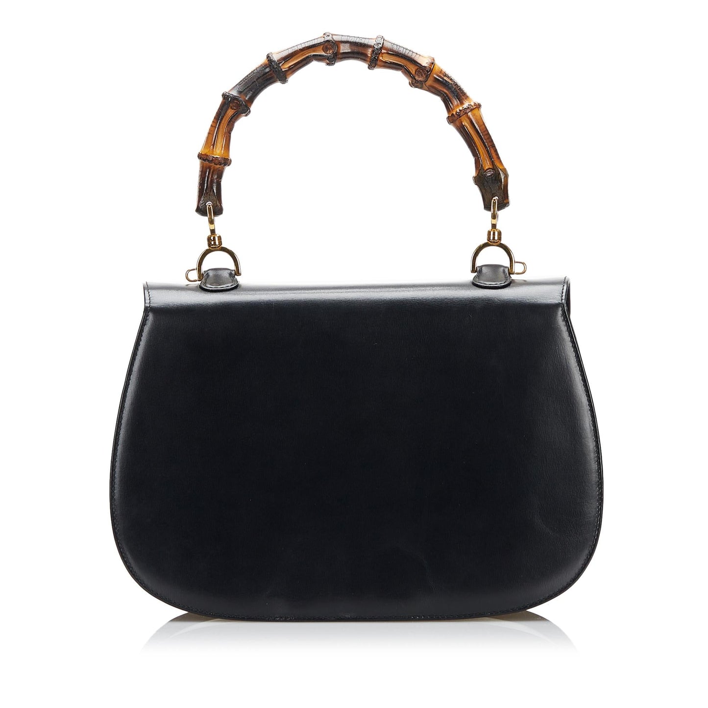 Gucci Bamboo Night SHG-IevI0I Calf Black Satchel Bag