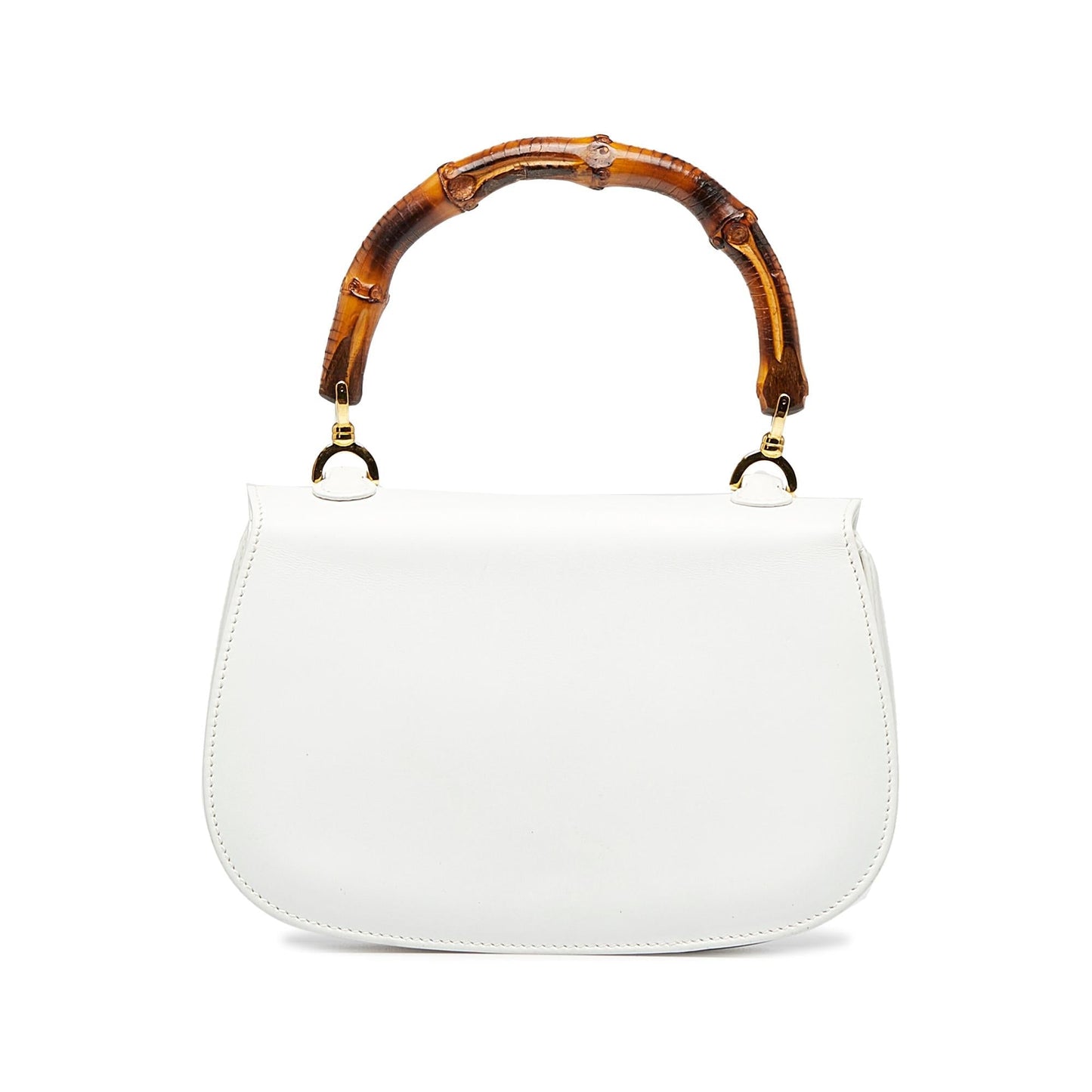 Gucci Bamboo Night SHG-NK0Xpj Calf White Satchel Bag