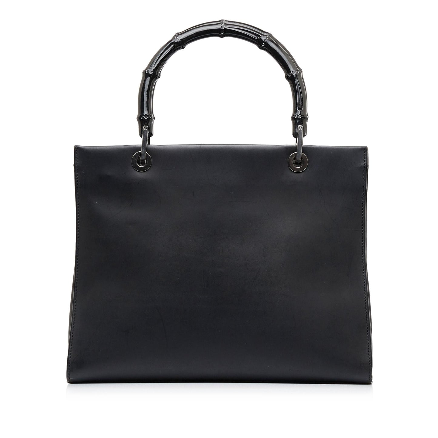 Gucci Bamboo SHG-E G5M Calf Black Satchel Bag