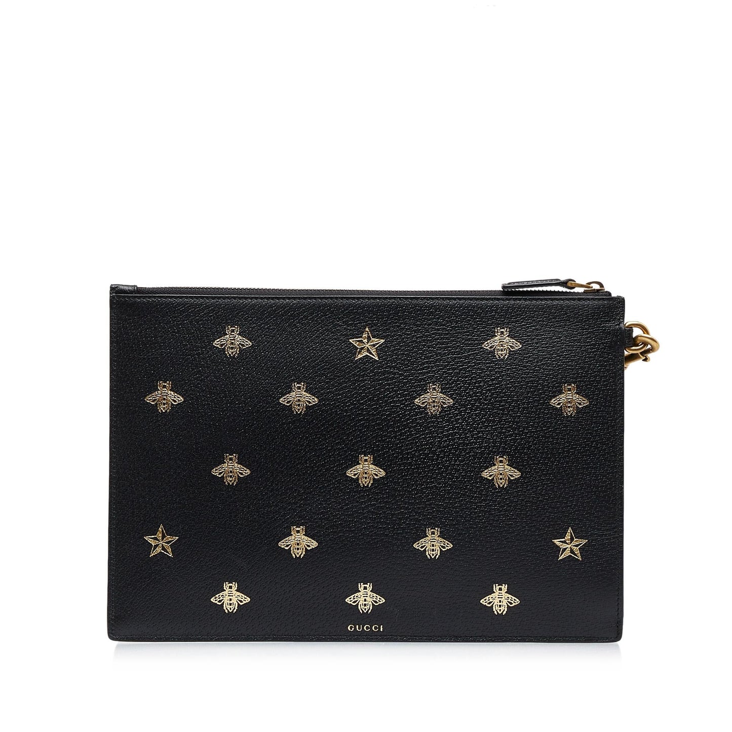 Gucci Bee Star SHG-AF5WVQ Calf Black Clutch Bag