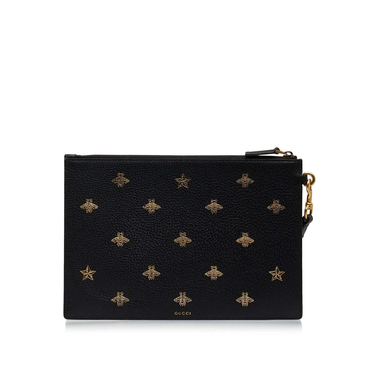 Gucci Bee Star SHG-KaqRPS Calf Black Clutch Bag