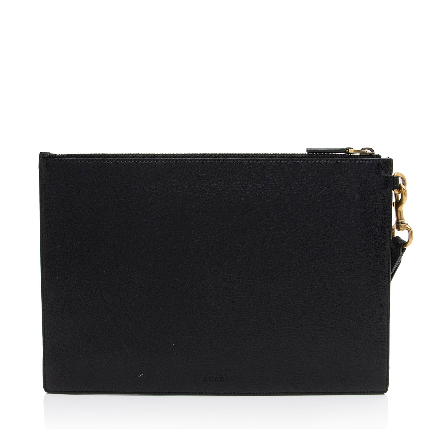 Gucci GG Marmont Wristlet Calfskin Black Clutch Bag