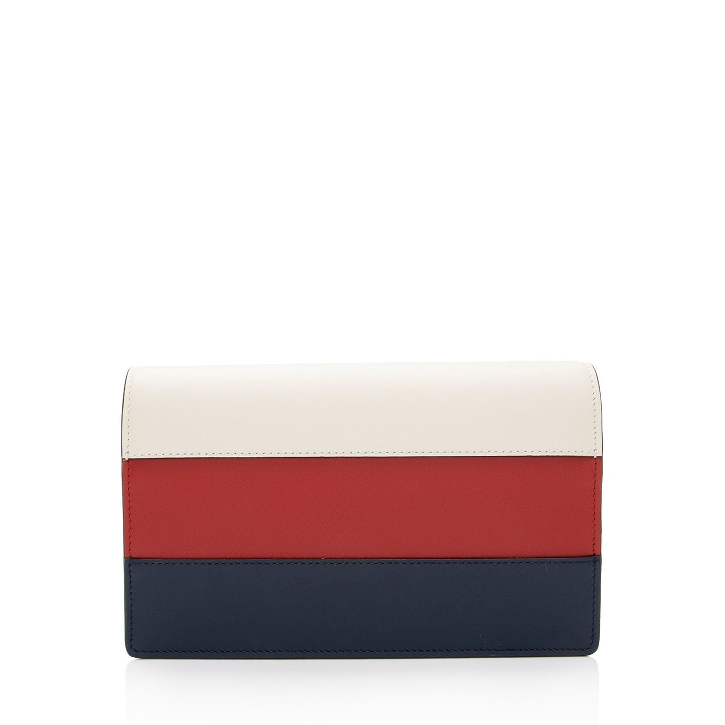 Gucci Queen Margaret Wallet on Chain Calfskin White Blue Red Crossbody Bag Shf Xxvjvv