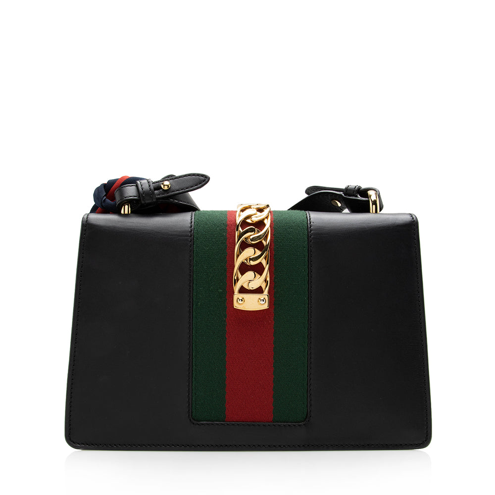 Gucci Sylvie SHF Leather Calfskin Black Small Shoulder Bag