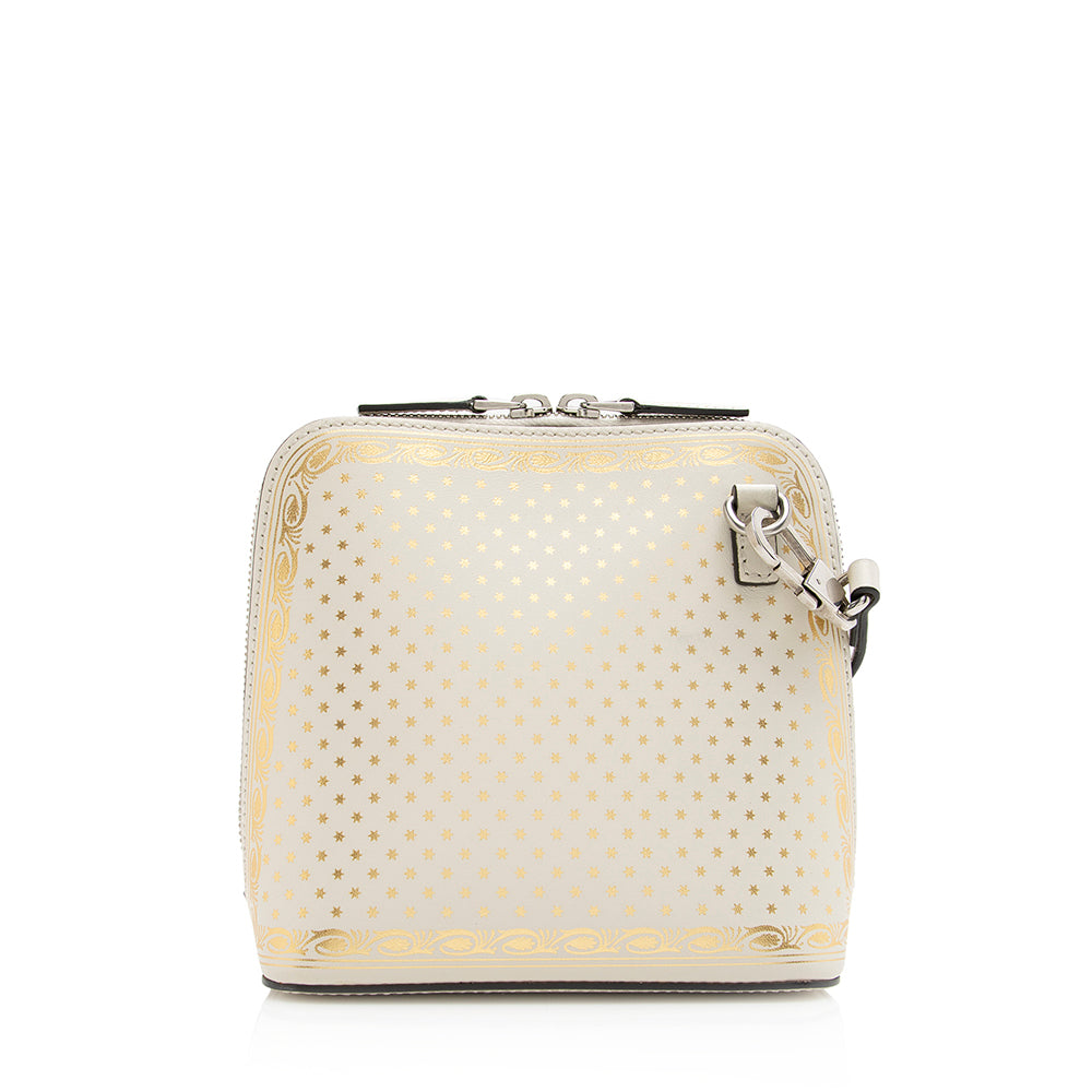 Gucci Star Print Guccy SHF Calfskin White Mini Crossbody Bag