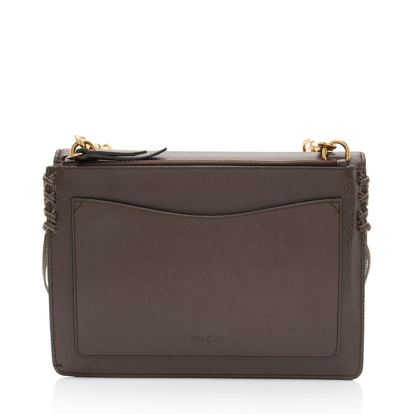 Gucci Web Animalier Nylon Calfskin Brown Crossbody Bag