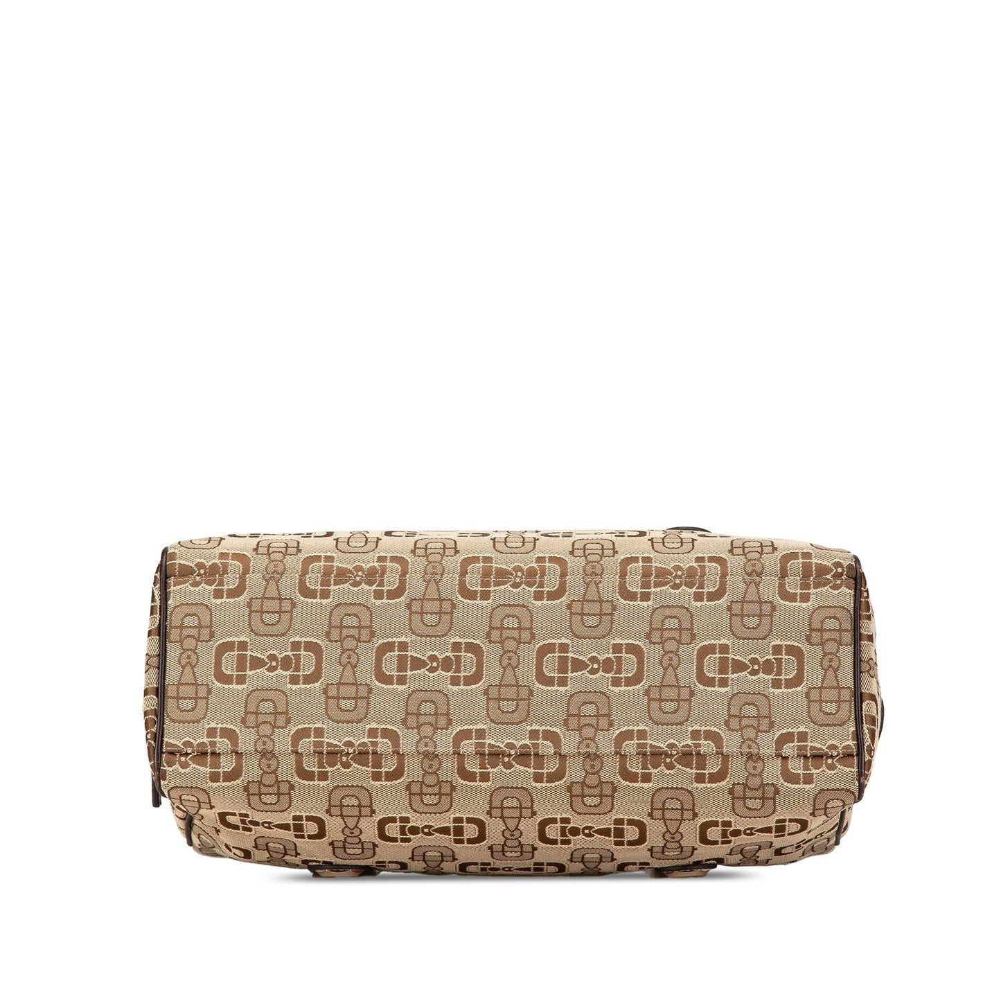 Gucci Horsebit Charmy Boston Canvas Brown Satchel Bag