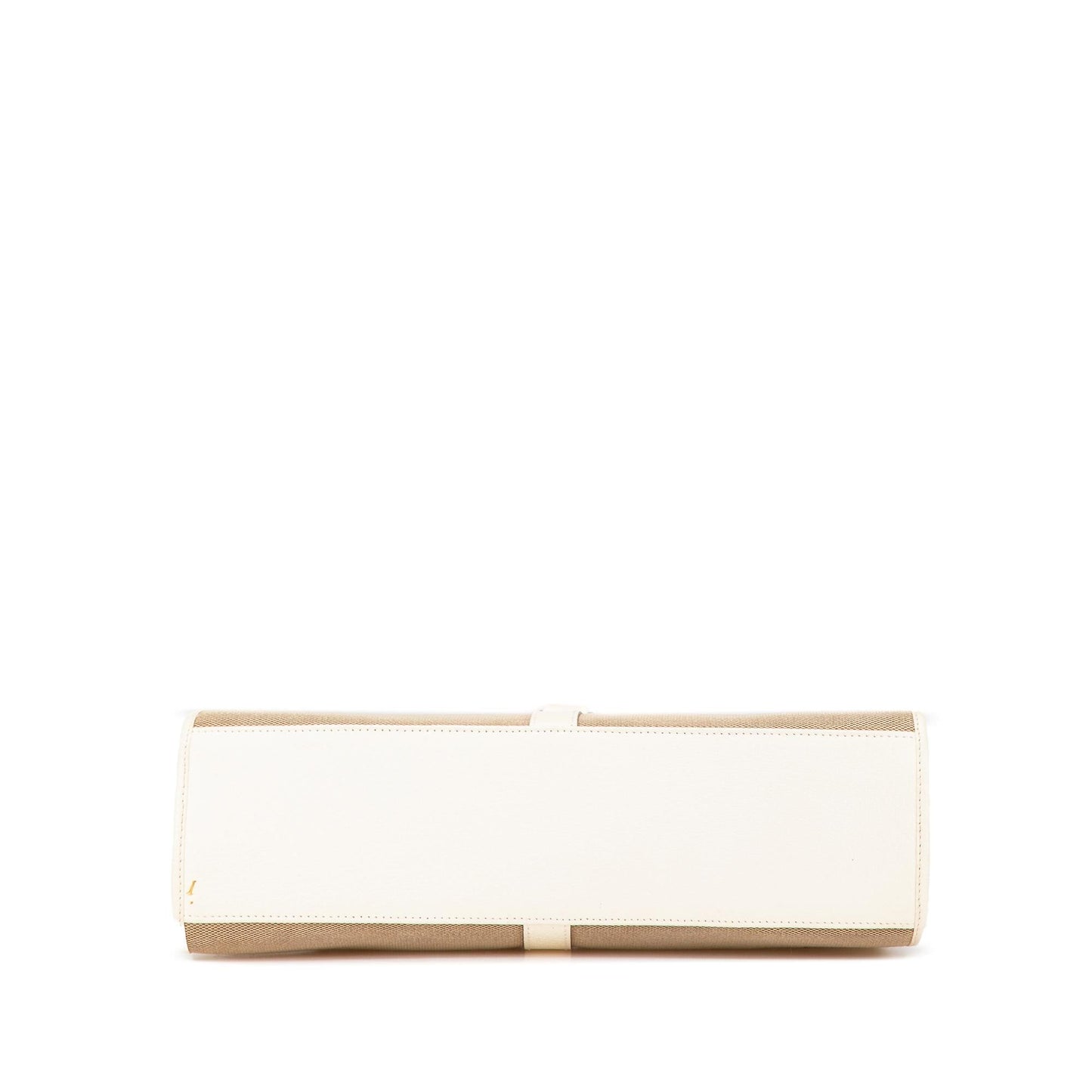 Gucci Jackie Bardot Canvas Calf White Brown Shoulder Bag Bag 1