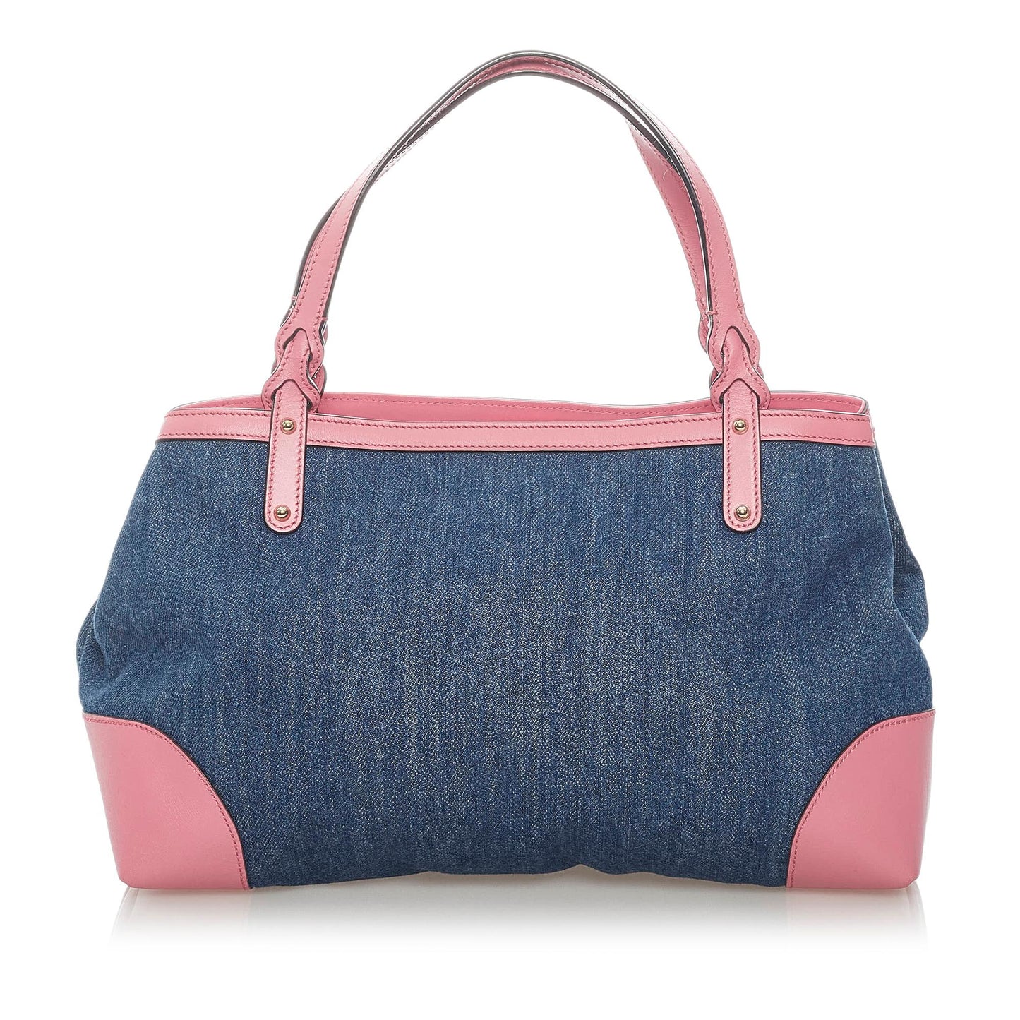 Gucci Craft SHG Denim Blue Pink Satchel Bag
