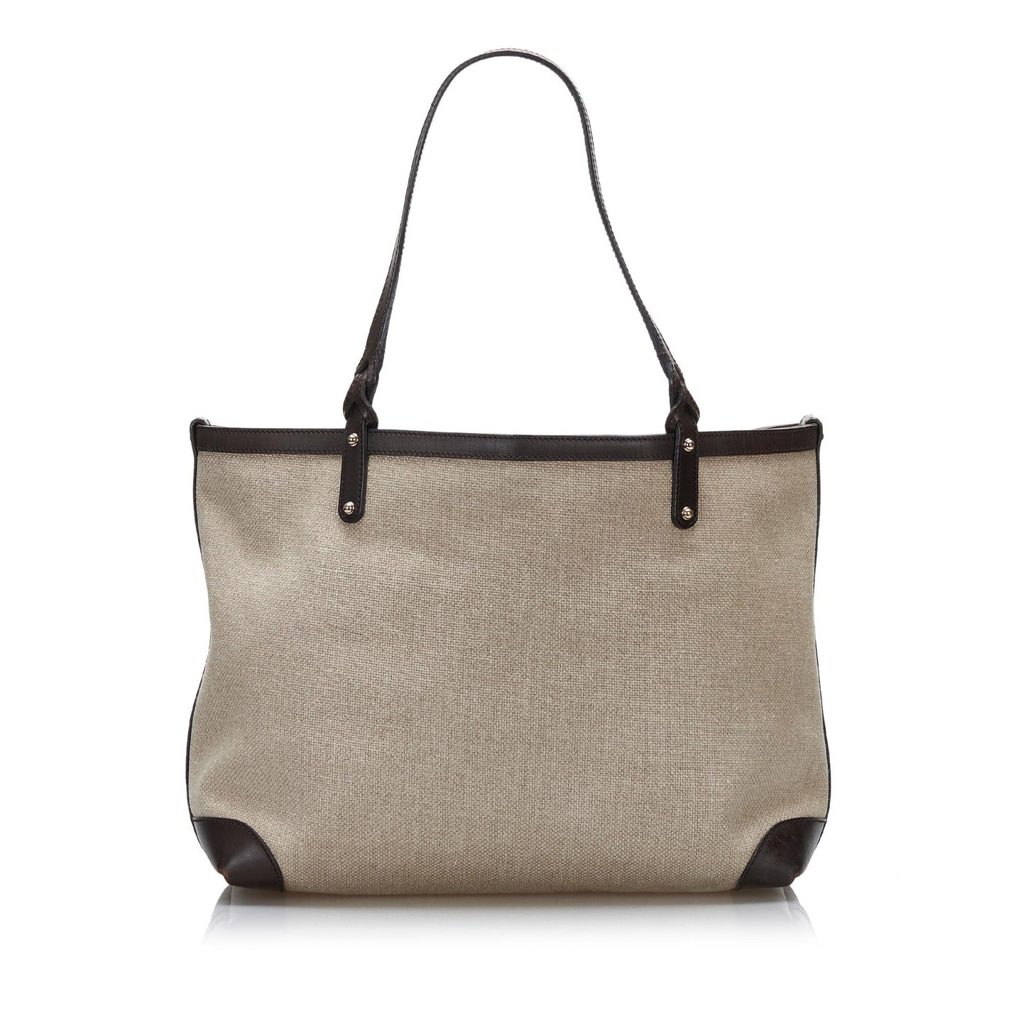 Gucci Craft SHG-j5tHyy Canvas Calf Brown Logo Tote Bag